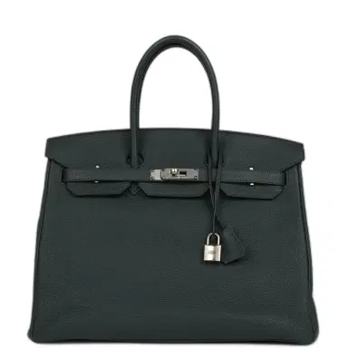 HERMÈS Pre-owned Hermes Birkin 35 Vert Rousseau Togo Palladium Hardware | Thumbnail 1 HERMÈS Pre-owned Hermes Birkin 35 Vert Rousseau Togo Palladium Hardware | Thumbnail 1