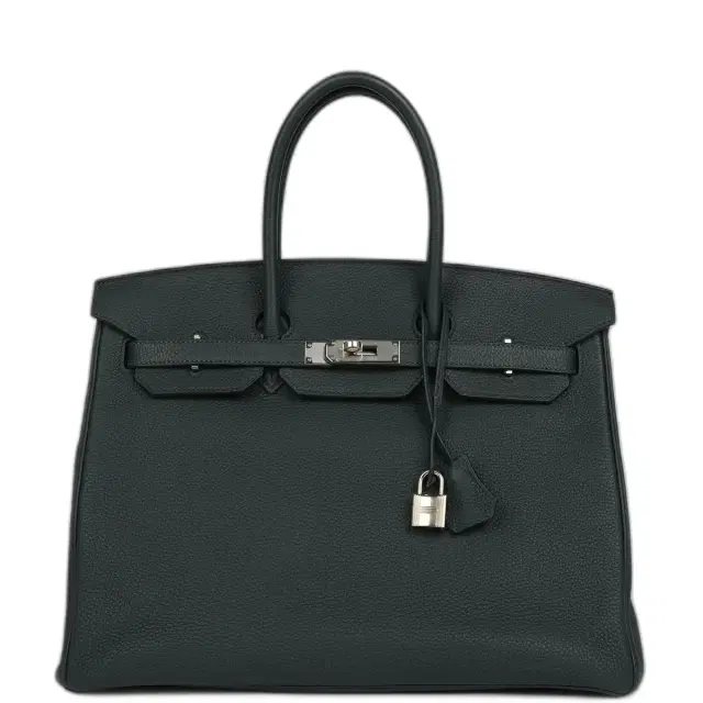 hermes Pre-owned Hermes Birkin 35 Vert Rousseau Togo Palladium Hardware