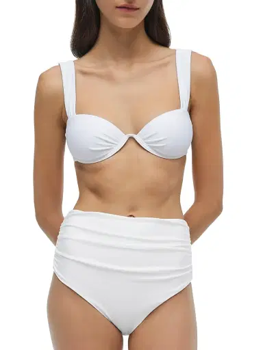 Simkhai Women's Anniston Striped Bikini Top - White - Size Large | Thumbnail 3 Simkhai Women's Anniston Striped Bikini Top - White - Size Large | Thumbnail 3