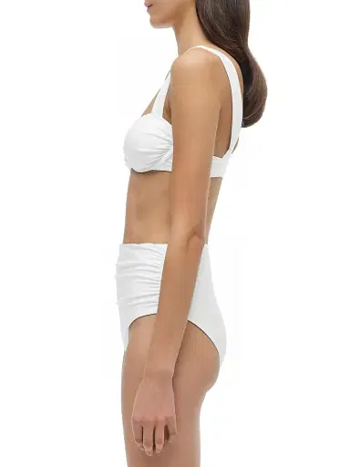 Simkhai Women's Anniston Striped Bikini Top - White - Size Large | Thumbnail 4 Simkhai Women's Anniston Striped Bikini Top - White - Size Large | Thumbnail 4