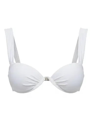 Simkhai Women's Anniston Striped Bikini Top - White - Size Large | Thumbnail 1 Simkhai Women's Anniston Striped Bikini Top - White - Size Large | Thumbnail 1