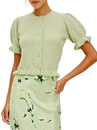 Rails Women's Lora Ruffled Knit Crewneck Cardigan - Julep | Thumbnail 2