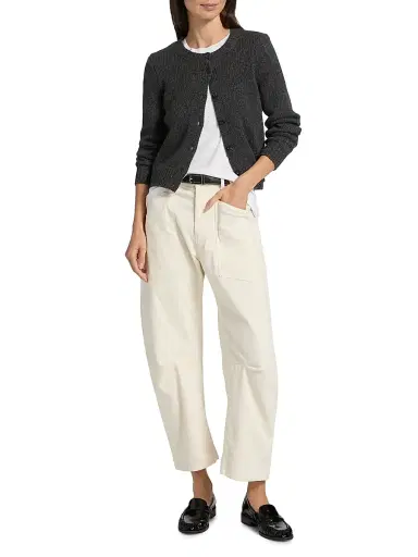 Nili Lotan Women's Saskia Cashmere Cardigan - Charcoal | Thumbnail 2 Nili Lotan Women's Saskia Cashmere Cardigan - Charcoal | Thumbnail 2