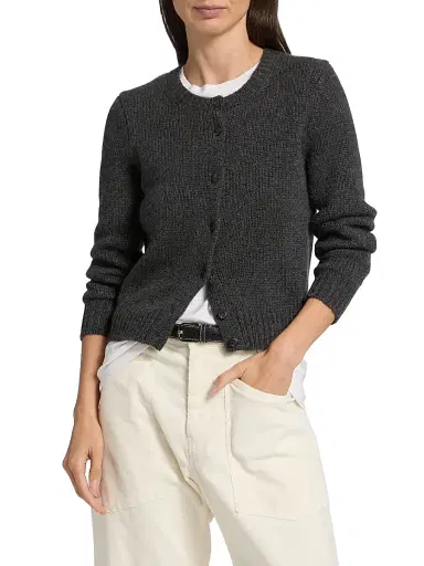 Nili Lotan Women's Saskia Cashmere Cardigan - Charcoal | Thumbnail 3 Nili Lotan Women's Saskia Cashmere Cardigan - Charcoal | Thumbnail 3