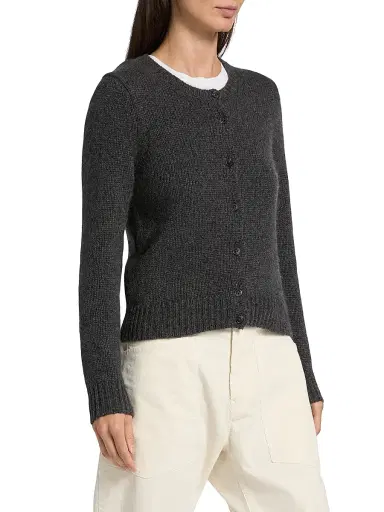 Nili Lotan Women's Saskia Cashmere Cardigan - Charcoal | Thumbnail 4 Nili Lotan Women's Saskia Cashmere Cardigan - Charcoal | Thumbnail 4