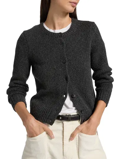 Nili Lotan Women's Saskia Cashmere Cardigan - Charcoal | Thumbnail 6 Nili Lotan Women's Saskia Cashmere Cardigan - Charcoal | Thumbnail 6