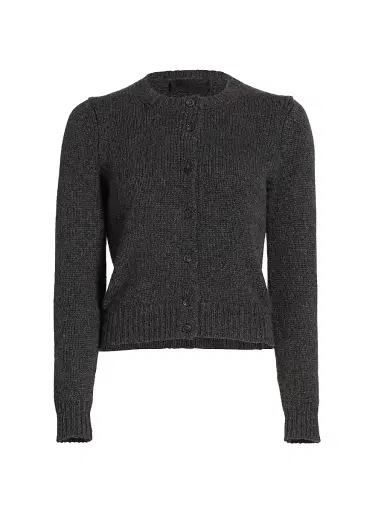 Nili Lotan Women's Saskia Cashmere Cardigan - Charcoal | Thumbnail 1 Nili Lotan Women's Saskia Cashmere Cardigan - Charcoal | Thumbnail 1