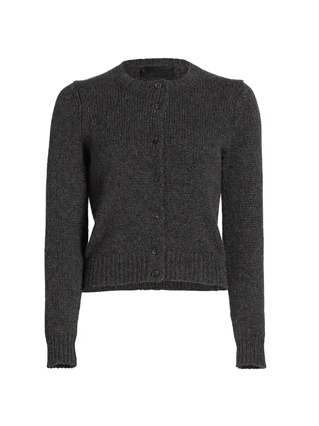 Nili Lotan Women's Saskia Cashmere Cardigan - Charcoal