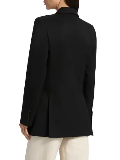 Nili Lotan Women's Weston Wool Double-Breasted Blazer - Black | Thumbnail 5 Nili Lotan Women's Weston Wool Double-Breasted Blazer - Black | Thumbnail 5