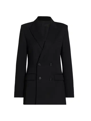Nili Lotan Women's Weston Wool Double-Breasted Blazer - Black | Thumbnail 1 Nili Lotan Women's Weston Wool Double-Breasted Blazer - Black | Thumbnail 1