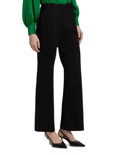 Elie Tahari Women's The Jennie Straight-Leg Trousers - Noir | Thumbnail 4