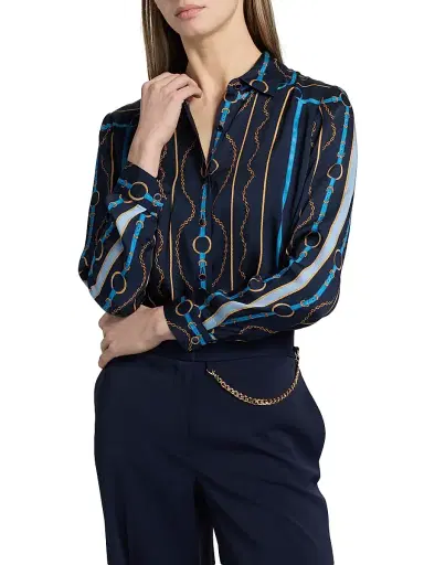Elie Tahari Women's The Julianna Printed Blouse | Thumbnail 3