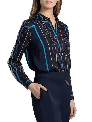 Elie Tahari Women's The Julianna Printed Blouse | Thumbnail 4