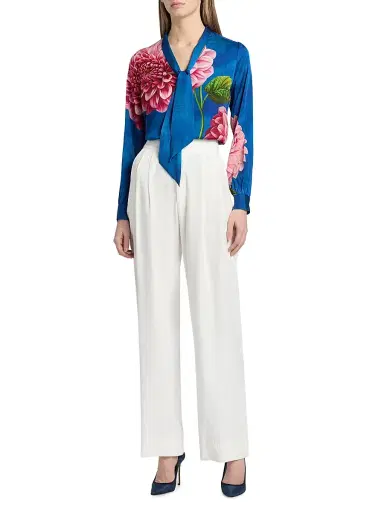 Elie Tahari Women's The Sonja Garden Escape Silk-Blend Blouse - Garden Escape | Thumbnail 2 Elie Tahari Women's The Sonja Garden Escape Silk-Blend Blouse - Garden Escape | Thumbnail 2