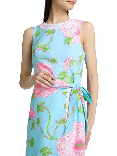 Lilly Pulitzer Women's Fresia Stretch Shift Maxi Dress - Fresh Water Blue - Size 8 | Thumbnail 6 Lilly Pulitzer Women's Fresia Stretch Shift Maxi Dress - Fresh Water Blue - Size 8 | Thumbnail 6