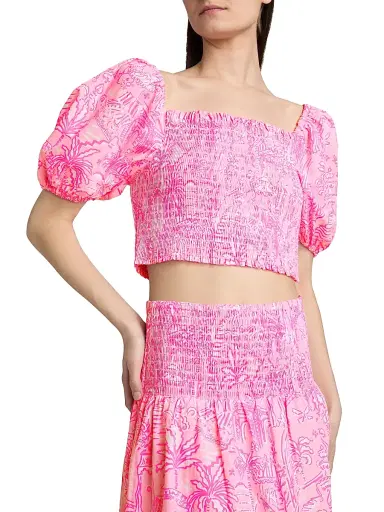 Lilly Pulitzer Women's Aston Top & Skirt Set - Conch Shell Pink - Size XL | Thumbnail 6