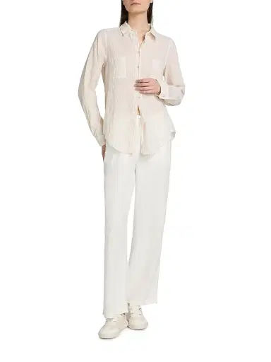 Lilly Pulitzer Women's Sea View Oxford Striped Shirt | Thumbnail 2
