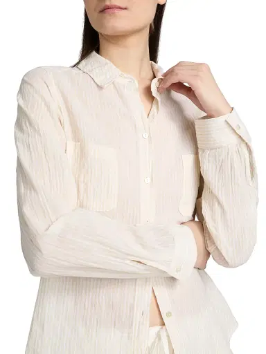 Lilly Pulitzer Women's Sea View Oxford Striped Shirt | Thumbnail 6