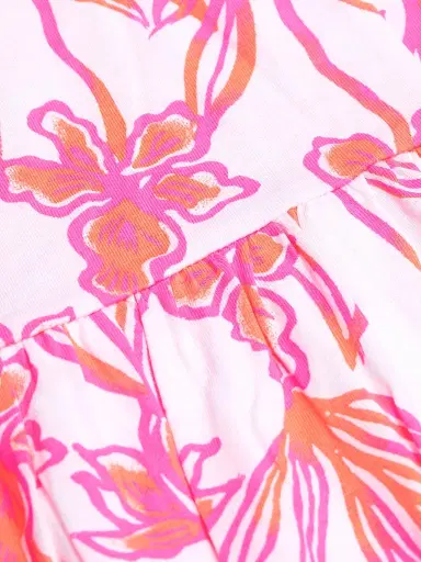 Lilly Pulitzer Women's Dixi Floral Cotton Minidress - Resort White Lovely Long Stems | Thumbnail 7