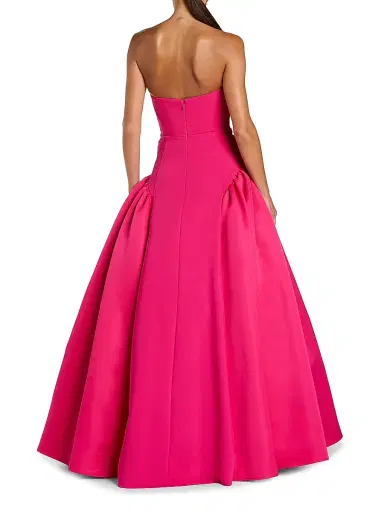 Mac Duggal Women's Crepe-Satin Strapless Gown - Hot Pink - Size 14 | Thumbnail 2 Mac Duggal Women's Crepe-Satin Strapless Gown - Hot Pink - Size 14 | Thumbnail 2