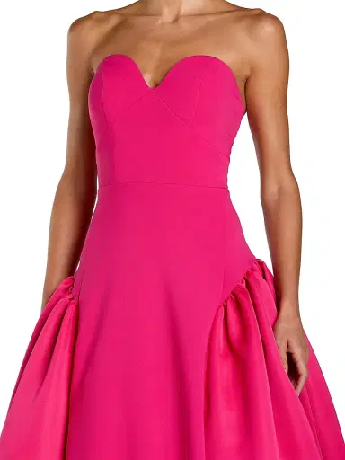 Mac Duggal Women's Crepe-Satin Strapless Gown - Hot Pink - Size 14 | Thumbnail 3 Mac Duggal Women's Crepe-Satin Strapless Gown - Hot Pink - Size 14 | Thumbnail 3