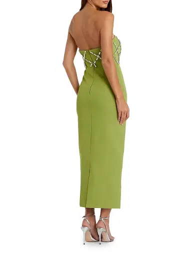 Mac Duggal Women's Embellished Crepe Strapless Maxi Dress - Apple Green - Size 14 | Thumbnail 2 Mac Duggal Women's Embellished Crepe Strapless Maxi Dress - Apple Green - Size 14 | Thumbnail 2