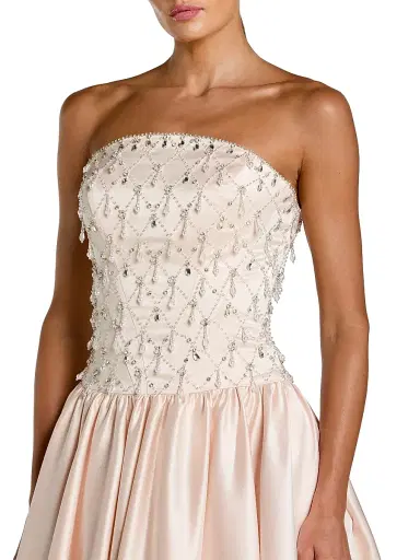 Mac Duggal Women's Embellished Satin Strapless Ball Gown - Porcelain - Size 14 | Thumbnail 3 Mac Duggal Women's Embellished Satin Strapless Ball Gown - Porcelain - Size 14 | Thumbnail 3