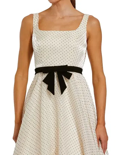 Mac Duggal Women's Polka Dot Organza Fit & Flare Ball Gown - Ivory - Size 14 | Thumbnail 3