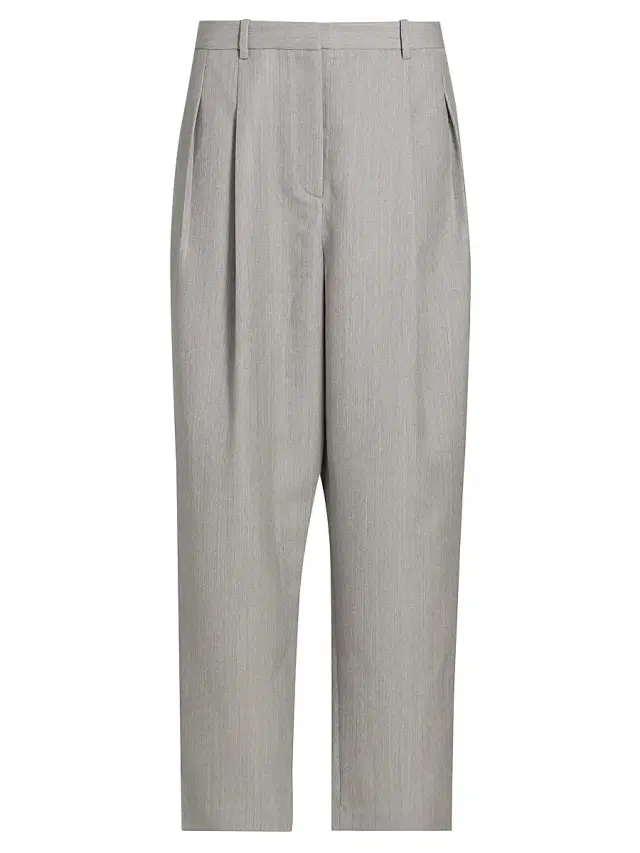 TWP Women's Fulton St. Pleated Wool Pants - Light Heather Grey
