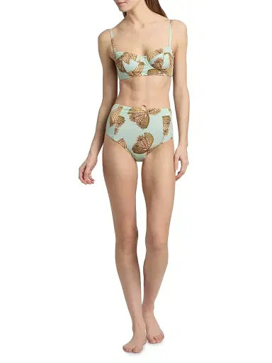Ulla Johnson Women's Zahara Bra Cup Bikini Top - Water Blossoms - Size Large | Thumbnail 2 Ulla Johnson Women's Zahara Bra Cup Bikini Top - Water Blossoms - Size Large | Thumbnail 2