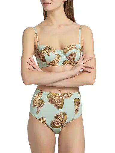 Ulla Johnson Women's Zahara Bra Cup Bikini Top - Water Blossoms - Size Large | Thumbnail 3 Ulla Johnson Women's Zahara Bra Cup Bikini Top - Water Blossoms - Size Large | Thumbnail 3