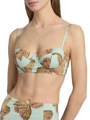 Ulla Johnson Women's Zahara Bra Cup Bikini Top - Water Blossoms - Size Large | Thumbnail 5 Ulla Johnson Women's Zahara Bra Cup Bikini Top - Water Blossoms - Size Large | Thumbnail 5