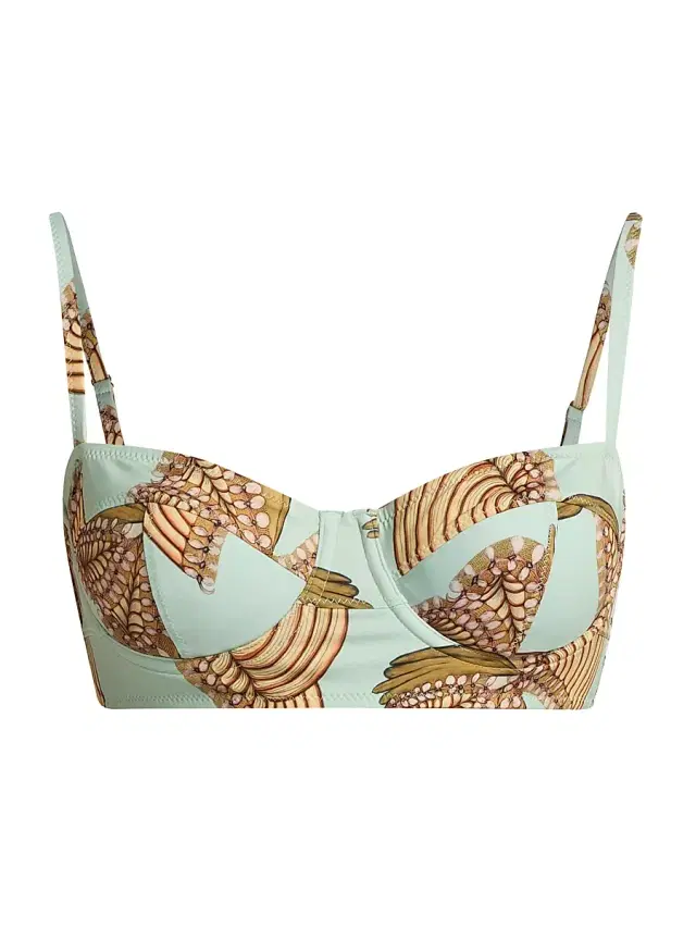 Women's Zahara Bra Cup Bikini Top - Water Blossoms