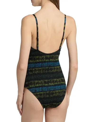 Ulla Johnson Women's Biarritz Smocked One-Piece Swimsuit - Lagoon - Size Large | Thumbnail 4