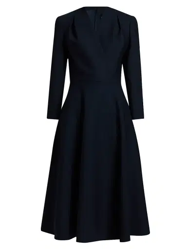 Oscar de la Renta Women's Long-Sleeve Wool Day Dress | Thumbnail 1 Oscar de la Renta Women's Long-Sleeve Wool Day Dress | Thumbnail 1