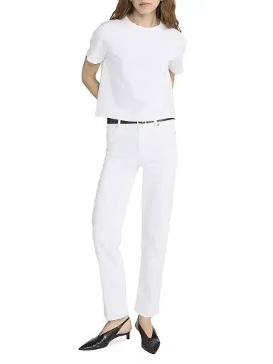 Frame Women's Crewneck Cotton Boxy T-Shirt - White - Size XL | Thumbnail 1 Frame Women's Crewneck Cotton Boxy T-Shirt - White - Size XL | Thumbnail 1