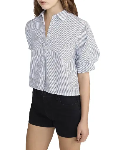 Frame Women's The Billow Striped Cotton Shirt | Thumbnail 5 Frame Women's The Billow Striped Cotton Shirt | Thumbnail 5