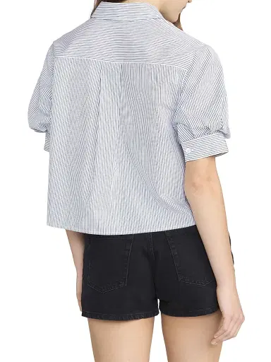 Frame Women's The Billow Striped Cotton Shirt | Thumbnail 6 Frame Women's The Billow Striped Cotton Shirt | Thumbnail 6
