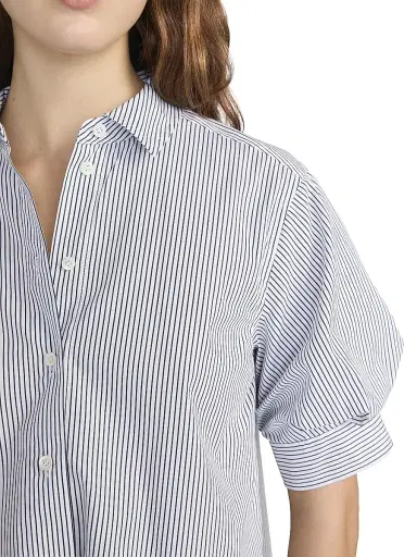 Frame Women's The Billow Striped Cotton Shirt | Thumbnail 7 Frame Women's The Billow Striped Cotton Shirt | Thumbnail 7