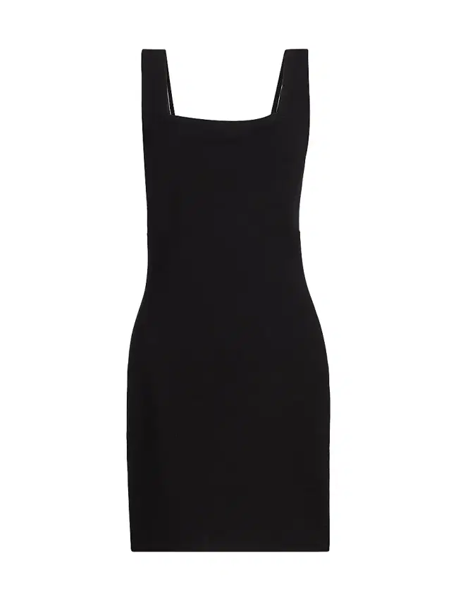 Victor Glemaud Women's Square Neck Mesh Panel Minidress - Black