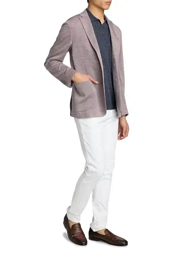 Saks Fifth Avenue Men's Wool-Cashmere Sport Coat - Pink - Size 42 | Thumbnail 2