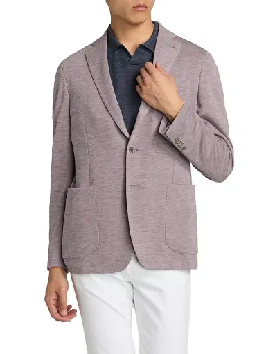 Saks Fifth Avenue Men's Wool-Cashmere Sport Coat - Pink - Size 42 | Thumbnail 3