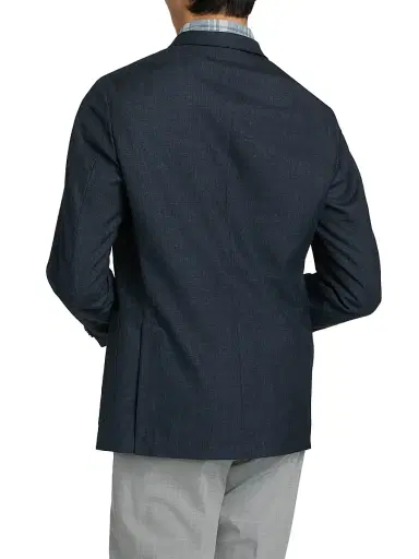 Saks Fifth Avenue Men's COLLECTION Wool-Blend Woven Sport Coat - Navy - Size 48 | Thumbnail 5
