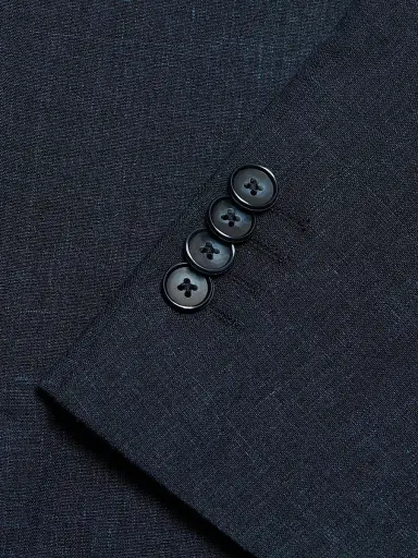 Saks Fifth Avenue Men's COLLECTION Wool-Blend Woven Sport Coat - Navy - Size 48 | Thumbnail 7