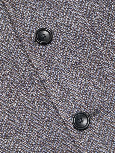 Saks Fifth Avenue Men's Herringbone Wool-Blend Sport Coat - Dark Beige Pink - Size 44 | Thumbnail 7