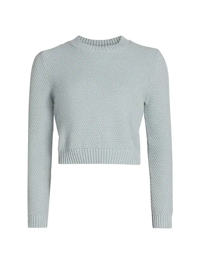 Altuzarra Women's Pogo Cotton-Blend Crop Sweater - Storm