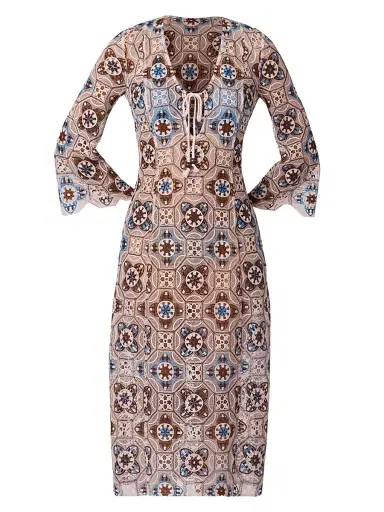 Shoshanna Women's Cannes Crochet Cover-Up Midi-Dress - Mocha Multi | Thumbnail 1 Shoshanna Women's Cannes Crochet Cover-Up Midi-Dress - Mocha Multi | Thumbnail 1