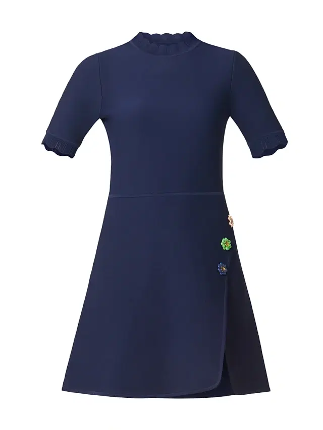 Shoshanna Women's Celeste Embellished A-Line Minidress - Navy