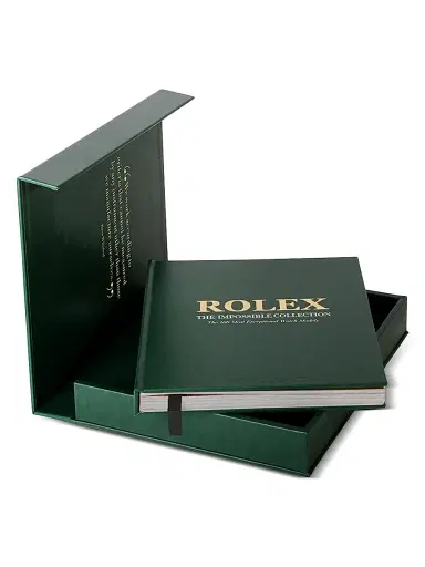 Assouline ''Rolex: The Impossible Collection'' 2nd Edition Hardcover Book - Green | Thumbnail 3