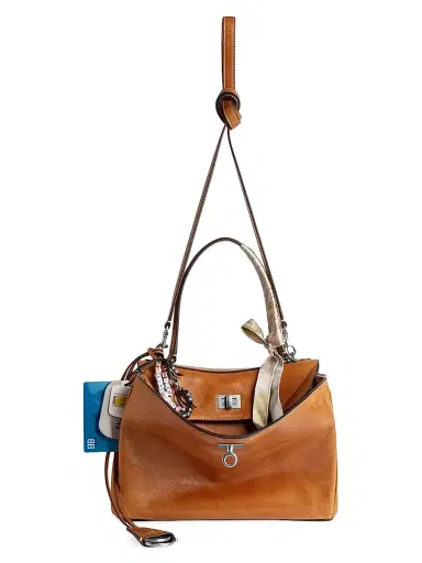 Balenciaga Women's Rodeo Small Top Handle Bag with Charms - Tan Cowboy | Thumbnail 5